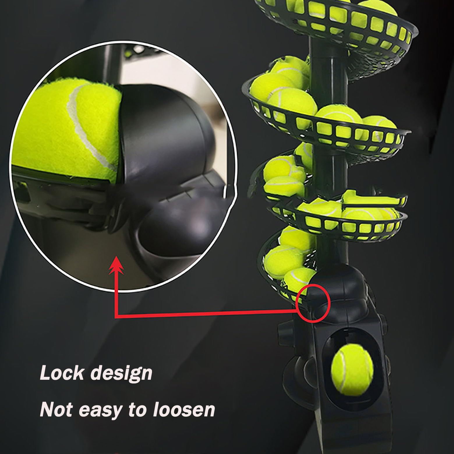 Máquina de pelotas de tenis con lanzamiento ajustable, portátil, oscilación, alimentación precisa, liberación de 3.5 segundos, 110 V/240 V, batería de 10 horas de duración para adultos y niños