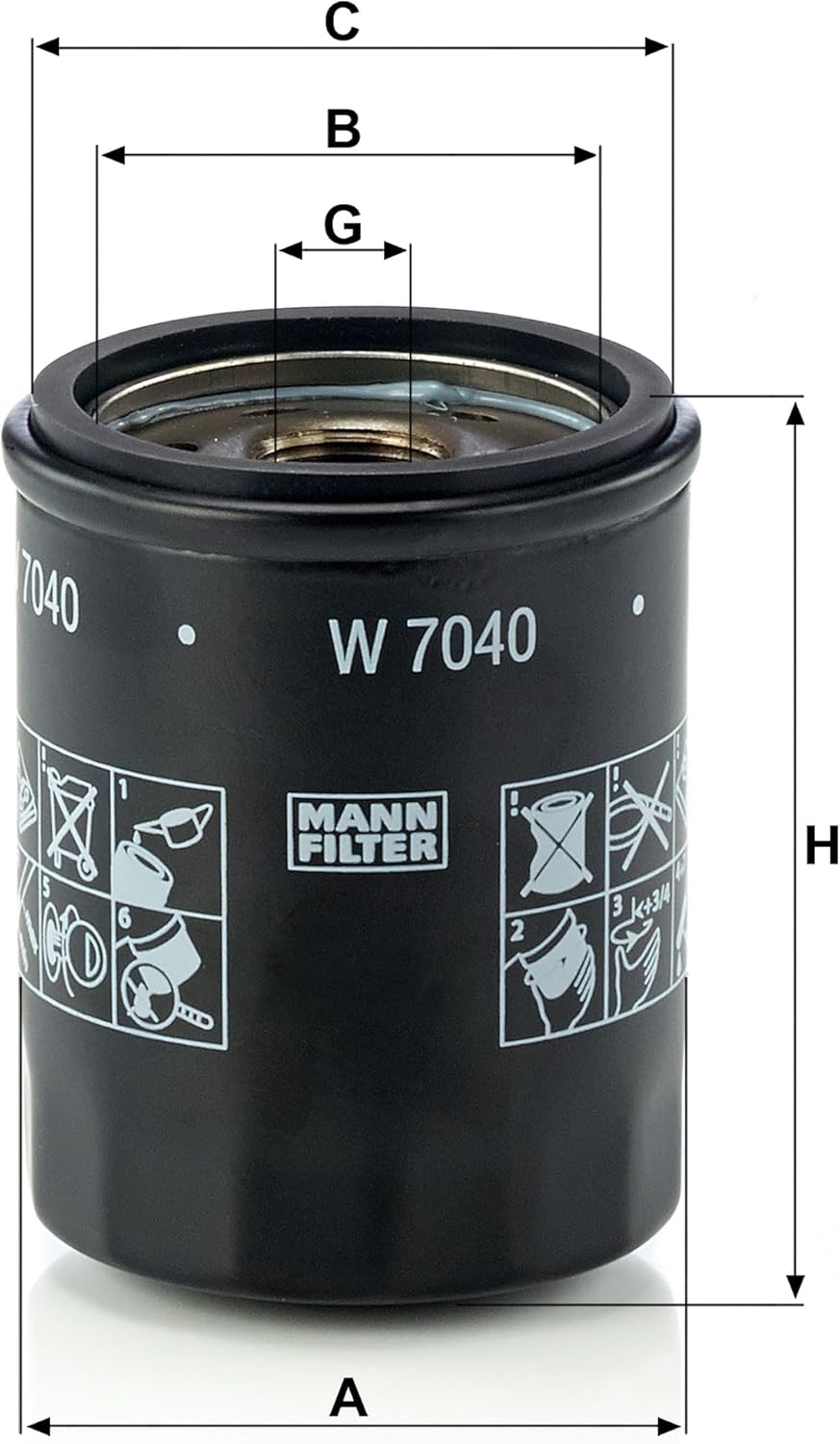 W7040 MANN-FILTER OIL FILTER