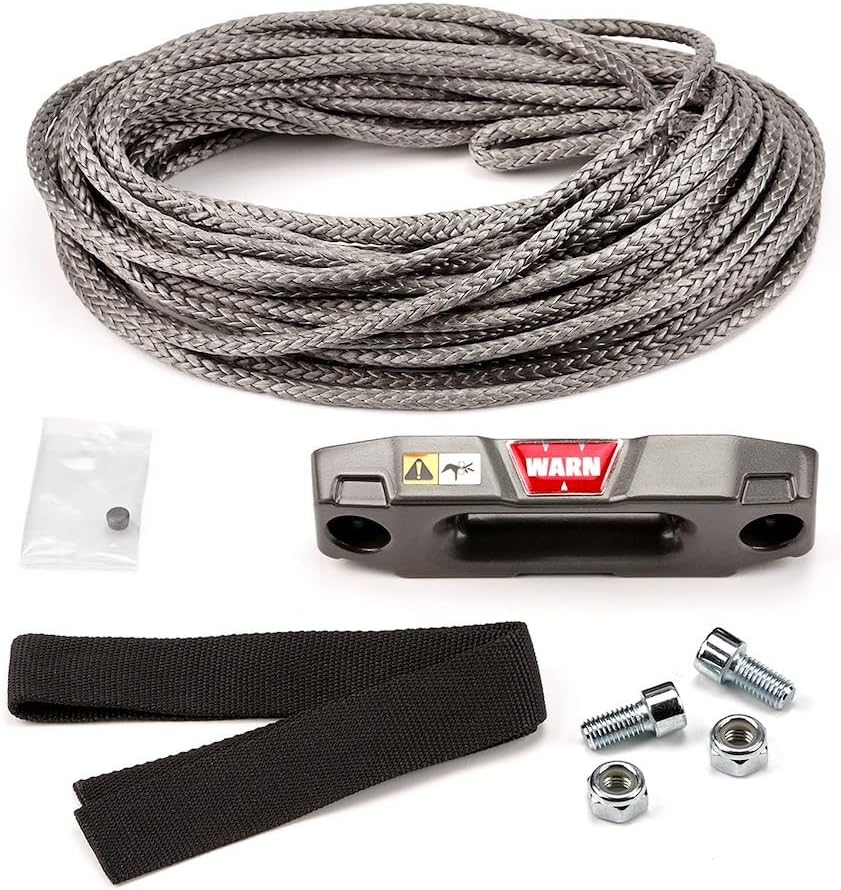 WARN 100969 Accessory Kit - Epic Synthetic Rope for ATV and UTV Winch: 3/16" x 50'