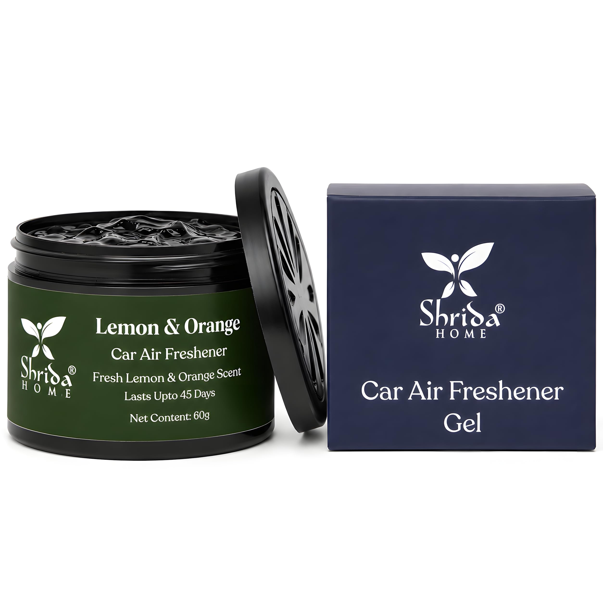 Lemon & Orange Luxury Car Perfume Gel 60g, Long-Lasting Natural Car Air Freshener, Citrus Odor Remover for Dashboard and Cup Holder, Spill-Proof Twist Diffuser, 30–45 Day Freshness-image-41