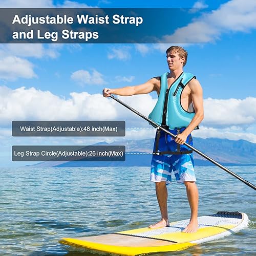 Miniatura 4 de Chaleco de esnórquel para adultos, chaleco inflable de esnórquel, chaquetas de natación, chaquetas flotantes inflables de seguridad para