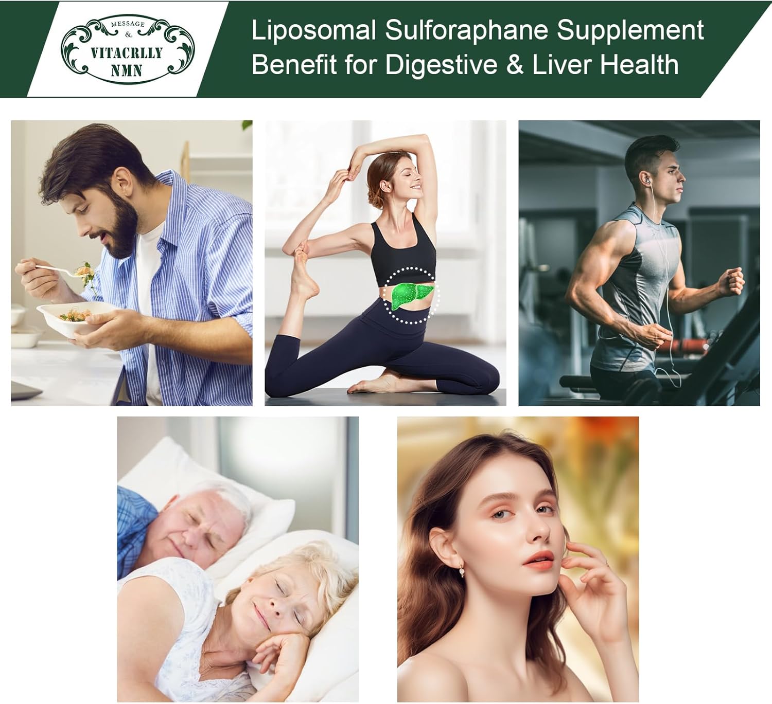 900MG Liposomal Sulforaphane Supplement Broccoli Extract, Liver Supplement for Antioxidant, Digestion, Cellular Health 120 Capsules - Image 6