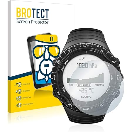 BROTECT Protector Pantalla Cristal Compatible con Suunto Core Regular Black Protector Pantalla Vidrio - Dureza Extrema, Anti-Huellas, AirGlass