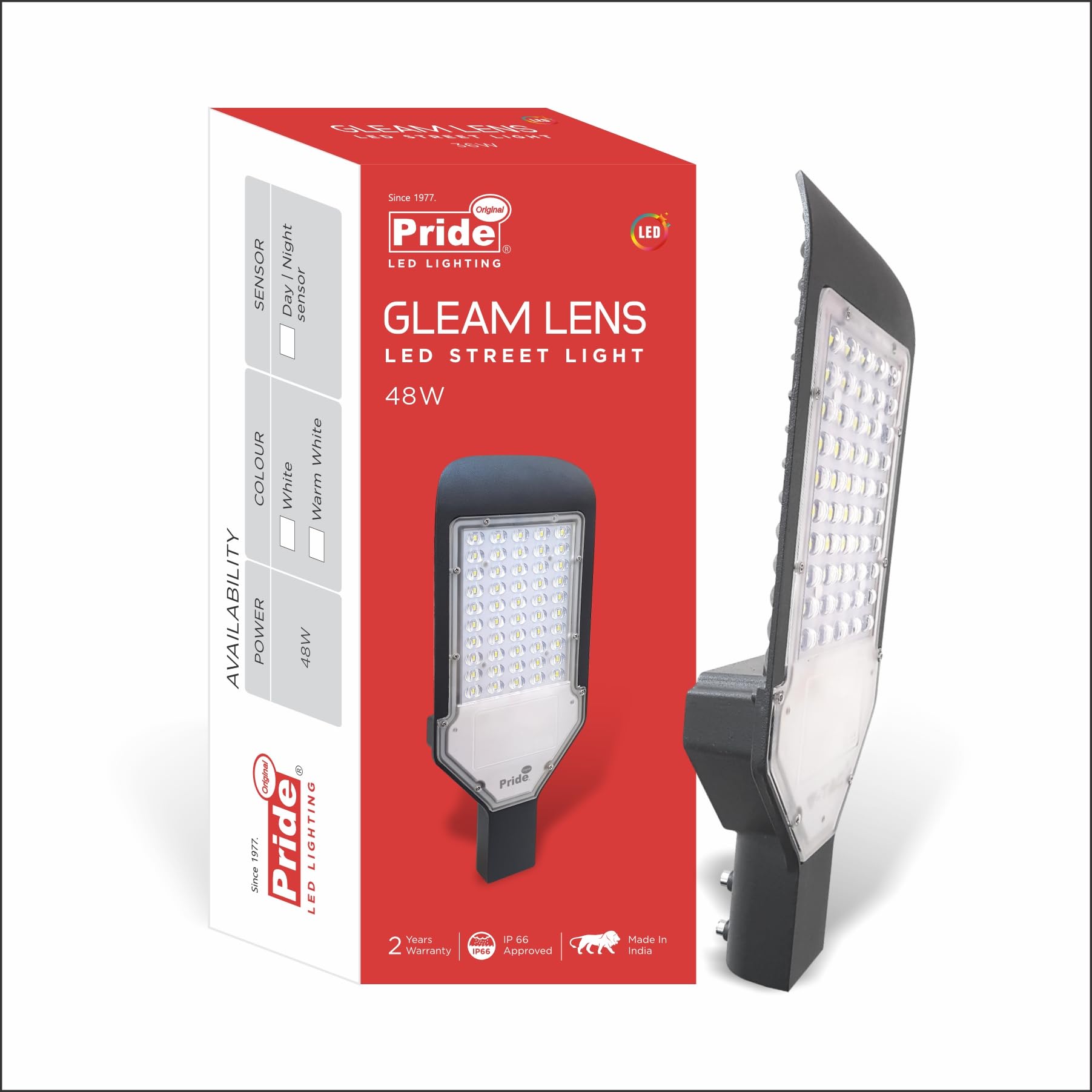 Pride Lighting | Gleam Lens LED Street Light | 48 Watt | IP66 Protected | Light Colour (White)-image-3
