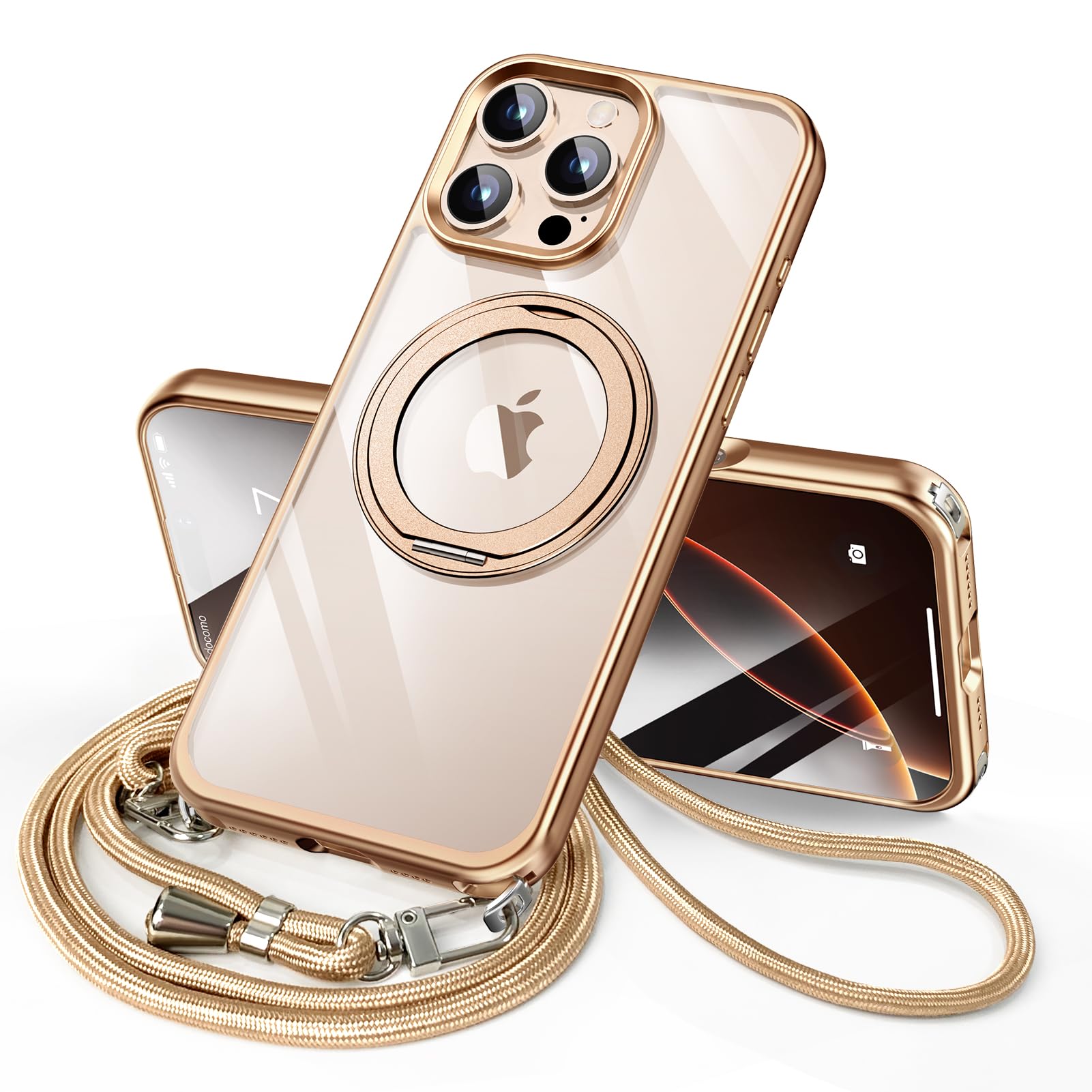 【ふくみ】iPhoneケース 2点セット Amazon.co.jp: iPhone 16 用 ケース ダブルリング付き ショルダー