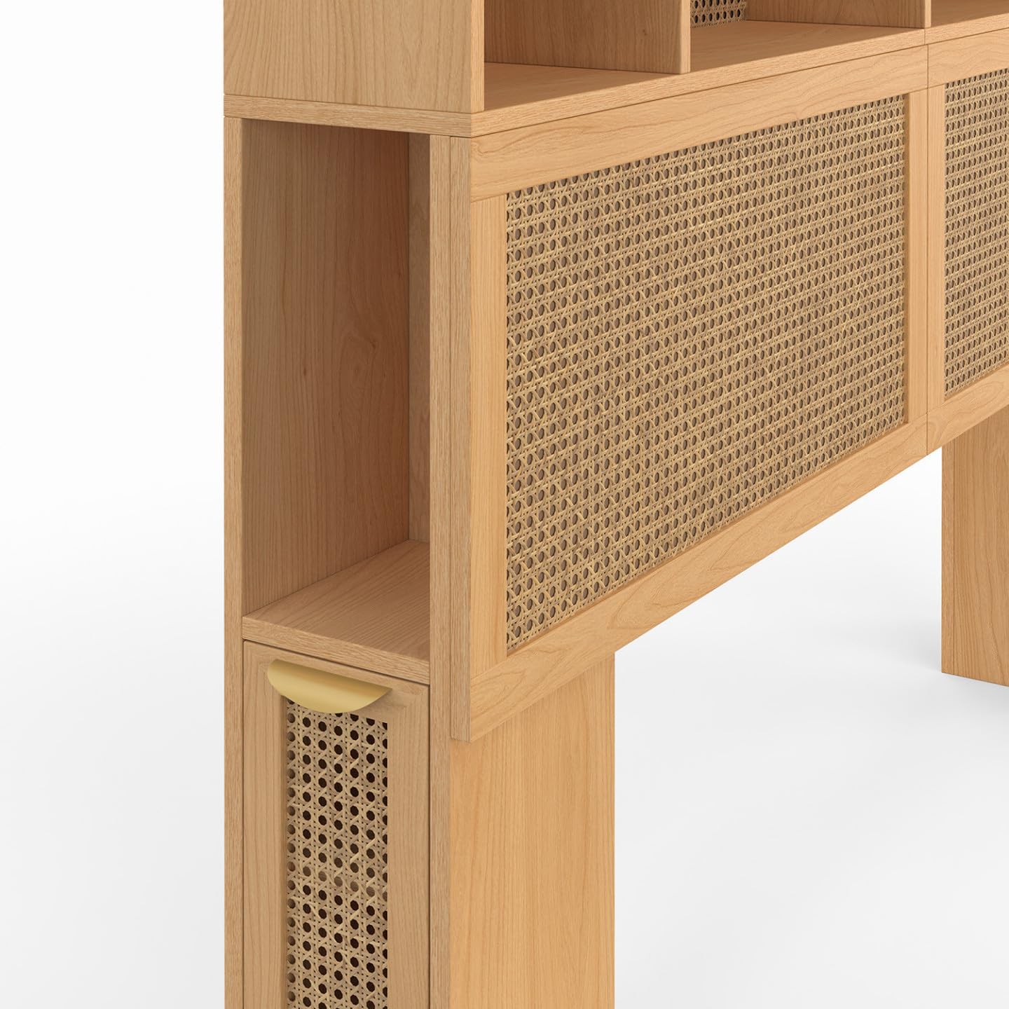 IDMarket - Tête de lit EDHEN 145 cm cannage et Bois