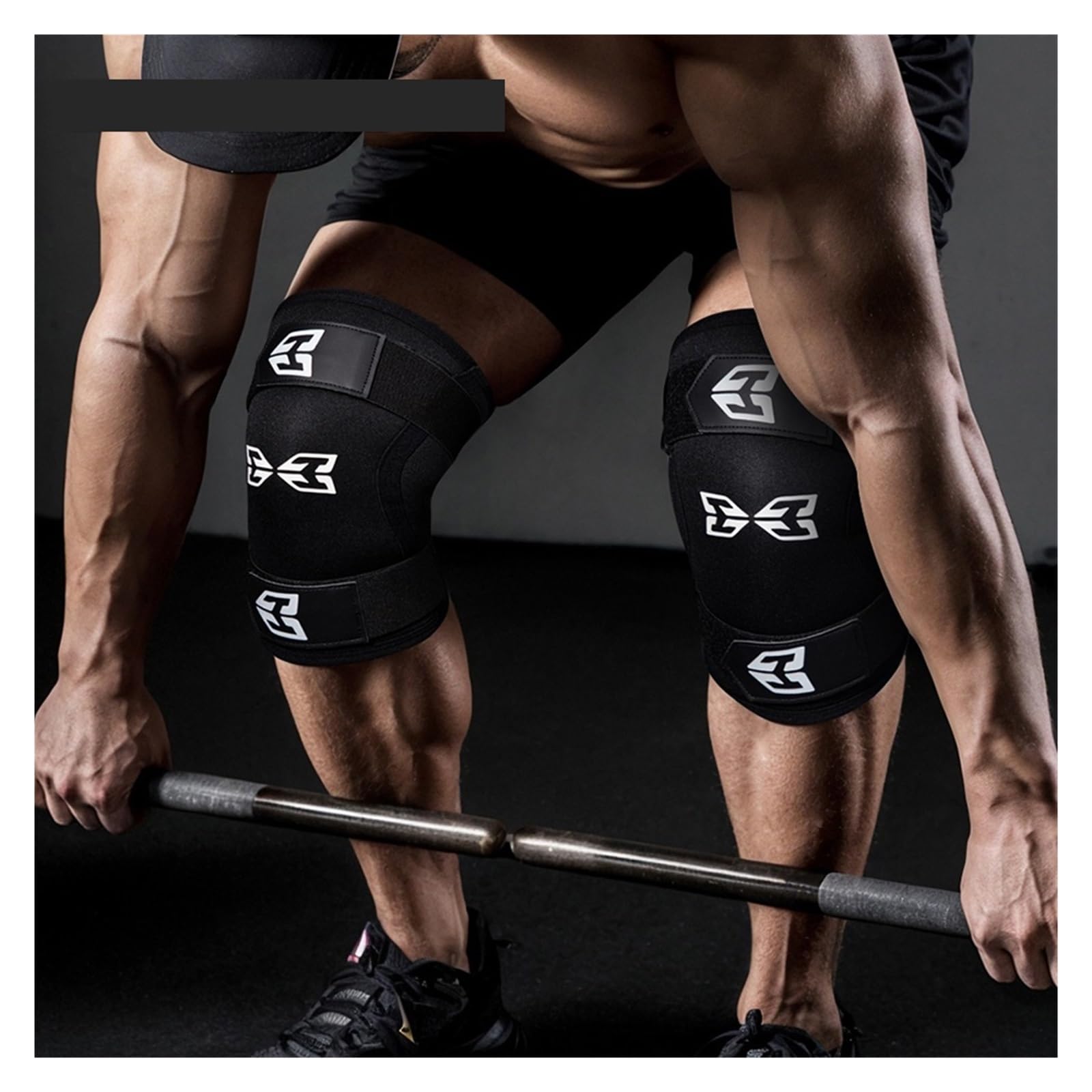 Générique Manchon de Compression du Genou avec Sangles réglables, for la Course à Pied, l'entraînement et Le Sport, randonnée, Football, Basket-Ball