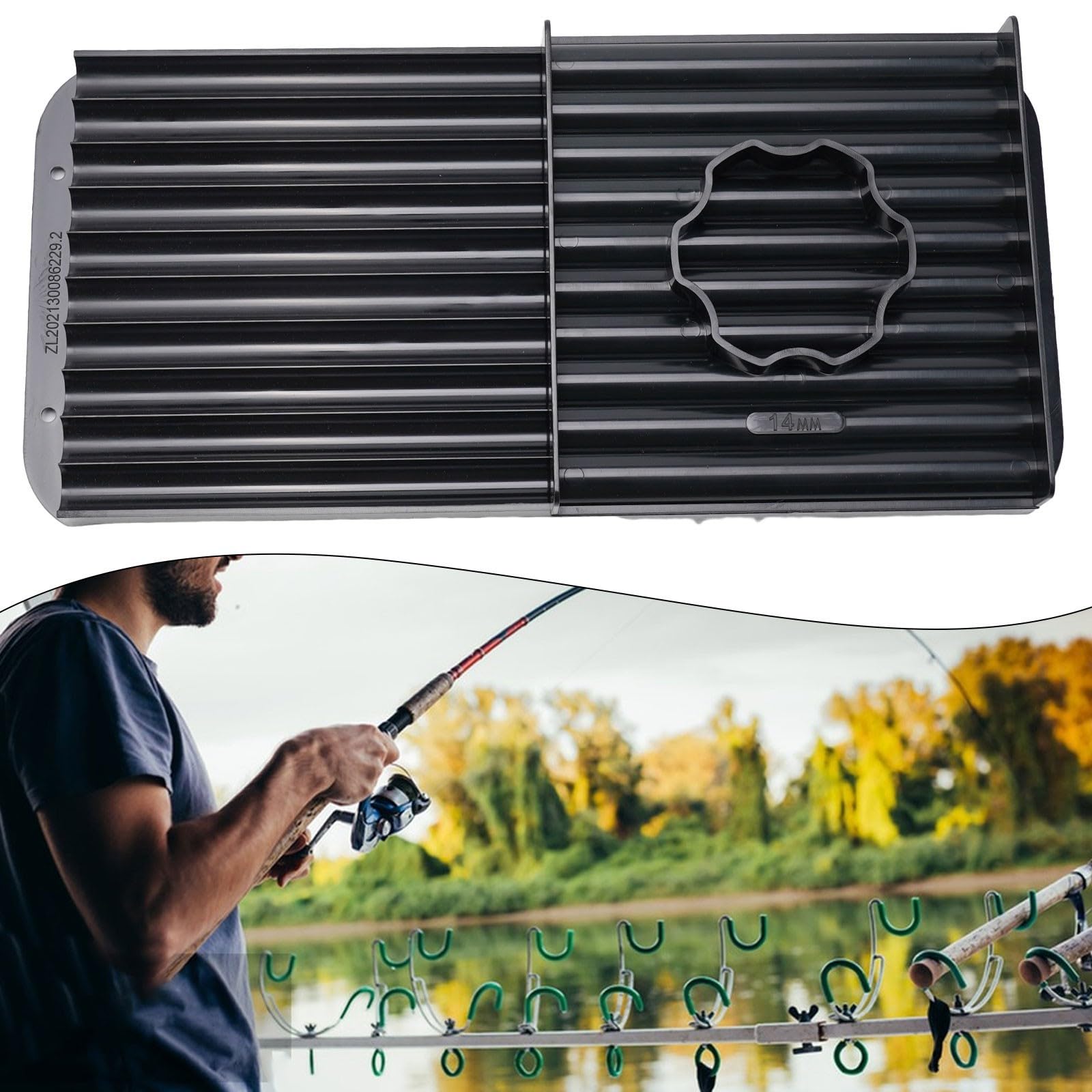 Boilie - Tavolo per pesca alla carpa, Boilies Bait Maker con base lunga, rullo in ABS per esche e pellet, 30 x 15 cm (nero), compatibile (14 mm)