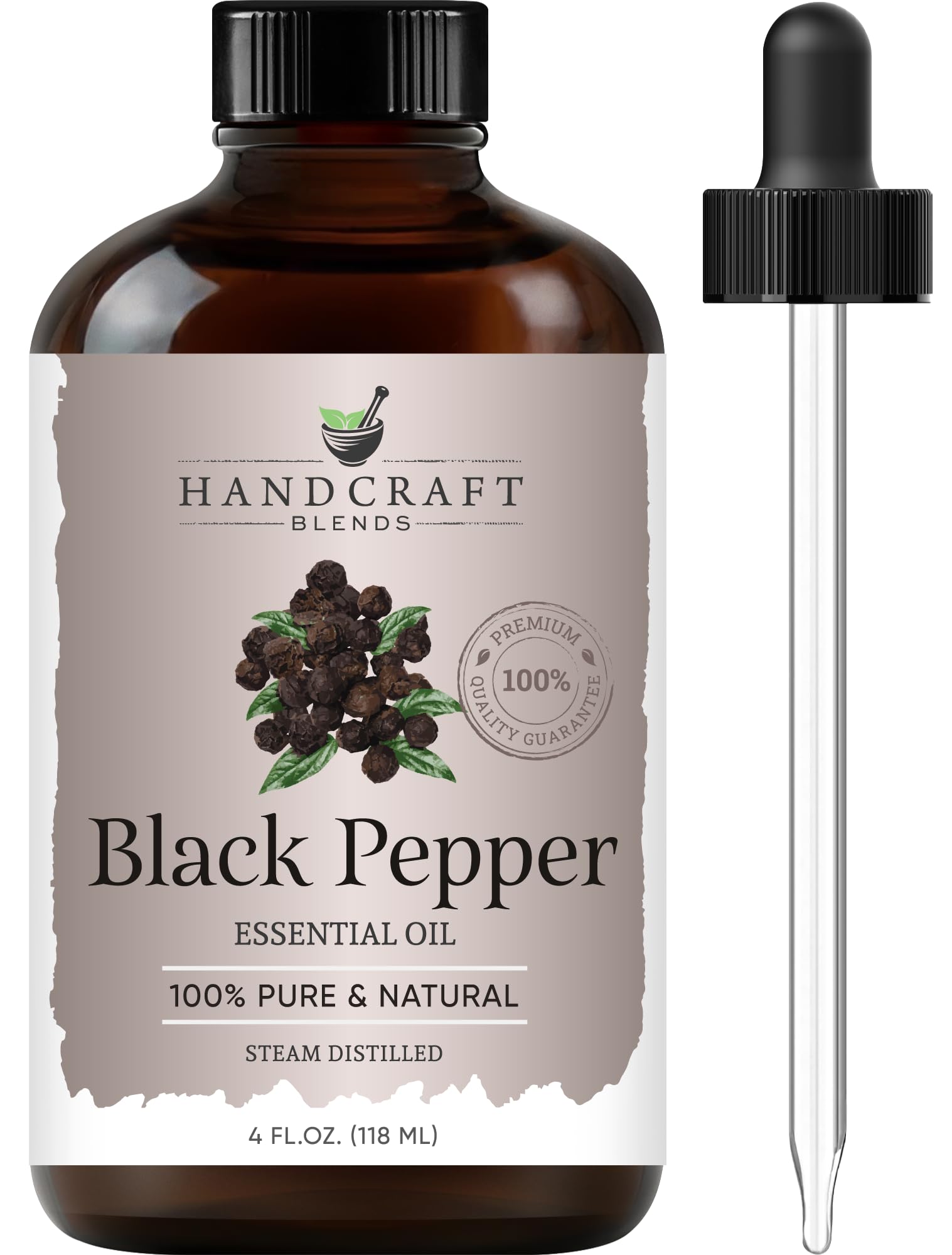 Black Pepper Essential Oil - Huge 4 Fl Oz - 100% Pure and Natural - Premium Grade Essential Oil for Diffuser and Aromatherapy