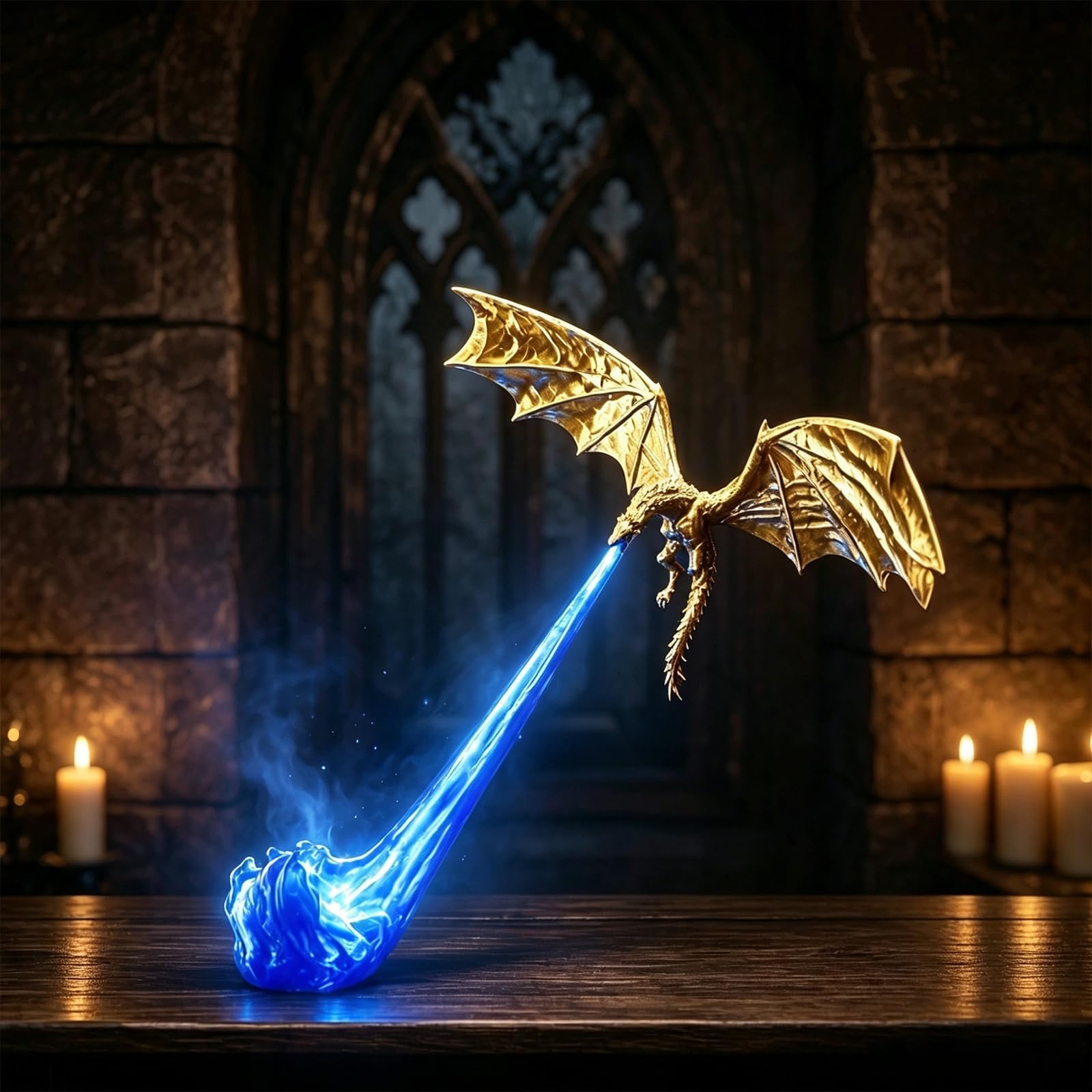 Dragon Book Nook Light, 3D Printed Fantasy Fire-Breathing Bookshelf Decor