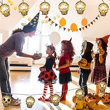 Amazon.co.jp: Gooyule ハロウィンストリングライト スカル