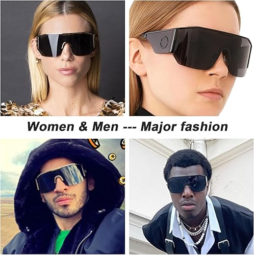 Miniatura 3 de FEISEDY De gran tamaño cuadrado de una pieza sin marco elegante gafas de sol mujeres hombres lujo sombras B4043