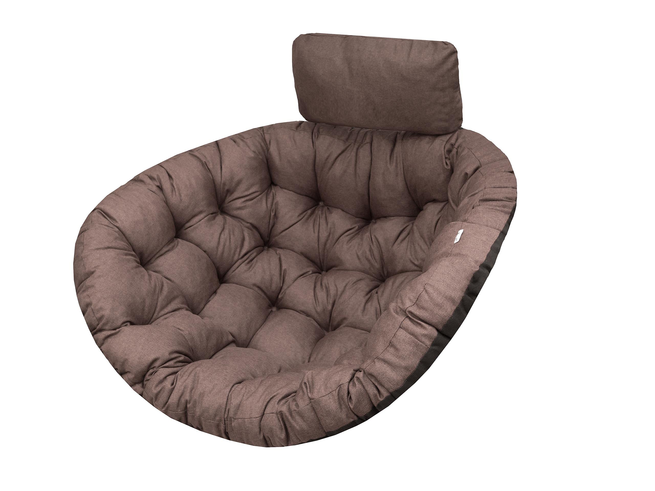 Cuscino Per Poltrona Sospesa In Polyrattan - Beige, 100x120 Cm - Per Altalene Da Giardino E Cocoon - Foto 12