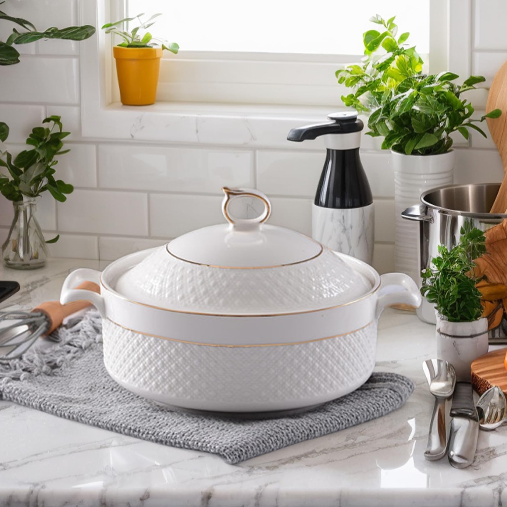 CEN Bol En Céramique Couronne Avec Couvercle Bol En Céramique, Bols En