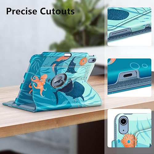 Vista 78 de Fintie Funda giratoria para iPad (A16) de 11ª generación de 11 pulgadas (2025), iPad de 10.9 pulgadas (2022) – [Soporte para lápiz integrado] Funda
