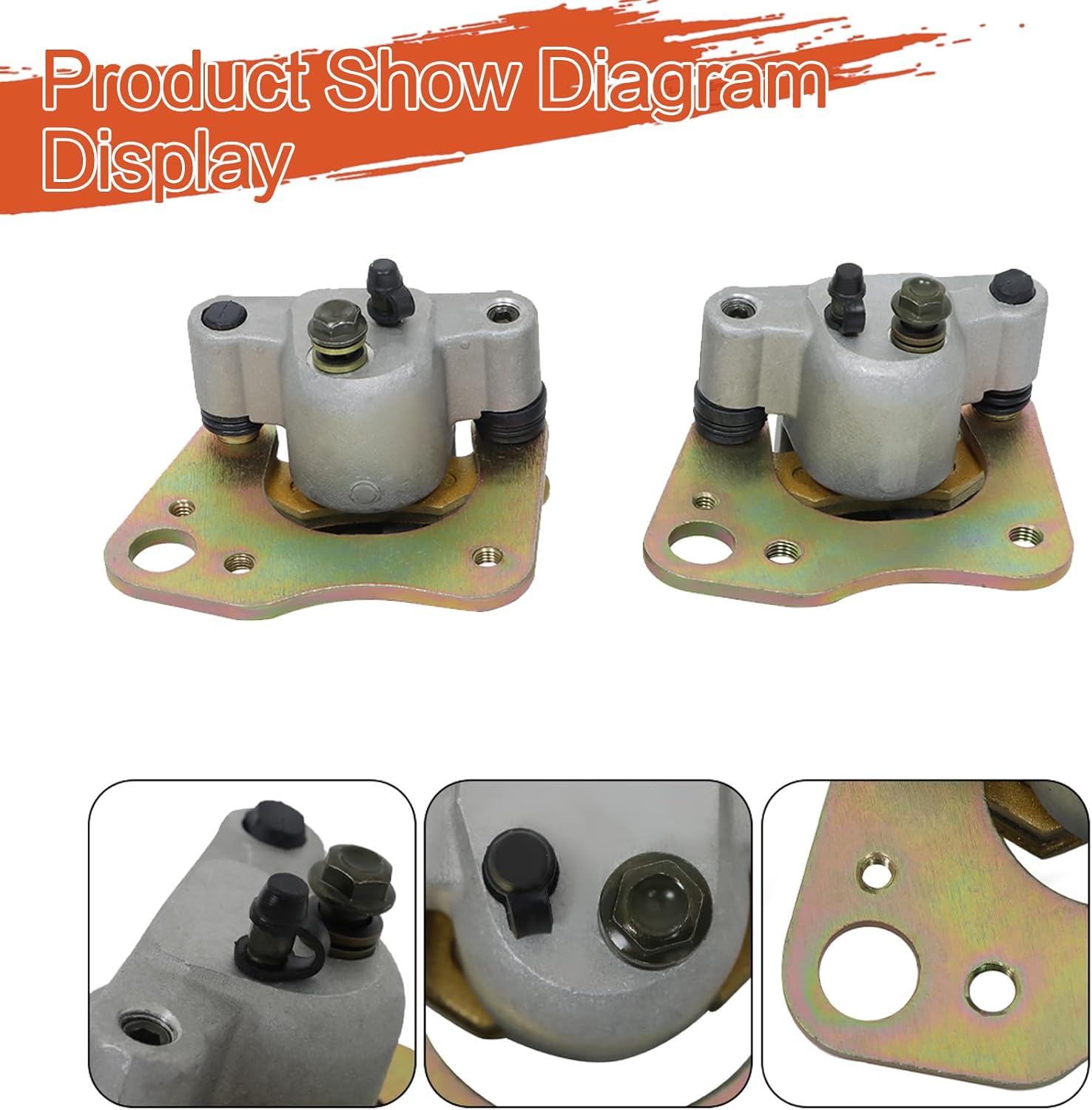 labwork Front Brake Caliper Left Right Replacement for Polaris Ranger 420 500 4X4 6x6 1998-2004