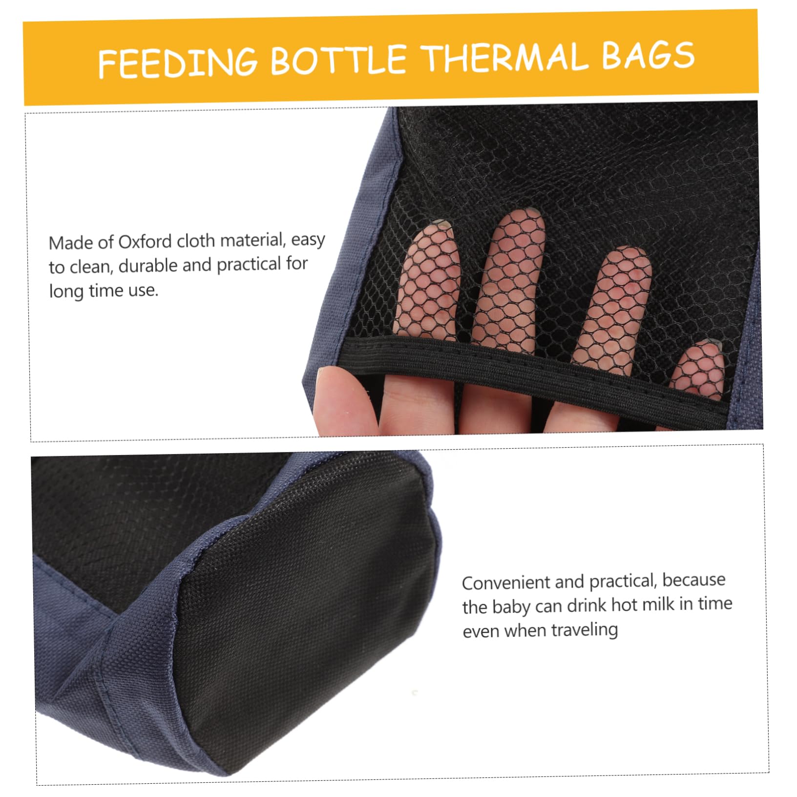 ULDIGI Breastmilk Thermal Bag Insulated Baby Bottle Cooler Portable Travel Milk Bottle Bag Zipper Design