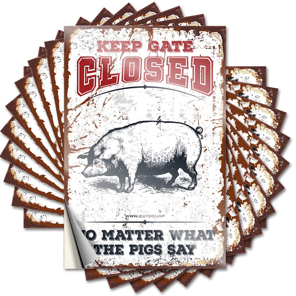 Decal Hat Fire Keep Gate Closed No Matter What The Pigs Say for Adult - Summer Easy Peel Removable(8X12CM)