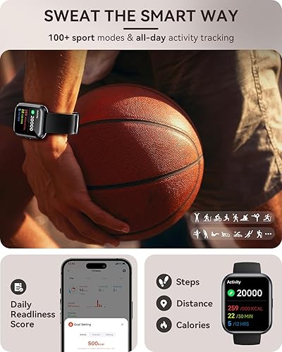 Miniatura 7 de aeac Paquete de 2 relojes inteligentes (negro + blanco) reloj inteligente 2024 para hombres y mujeres