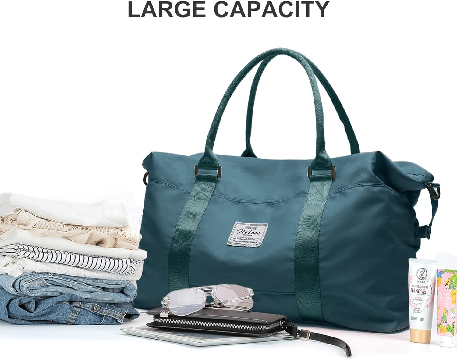 Large Gym Duffel Bag for Womens Sports Bag Wet Storage for Sport