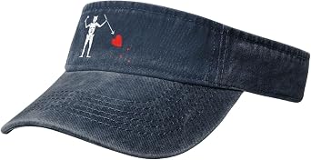 Pirate Flag Blackbeard Sport Sun Visor Hats Cotton Ball Caps Empty Top Baseball Cap for Men Women