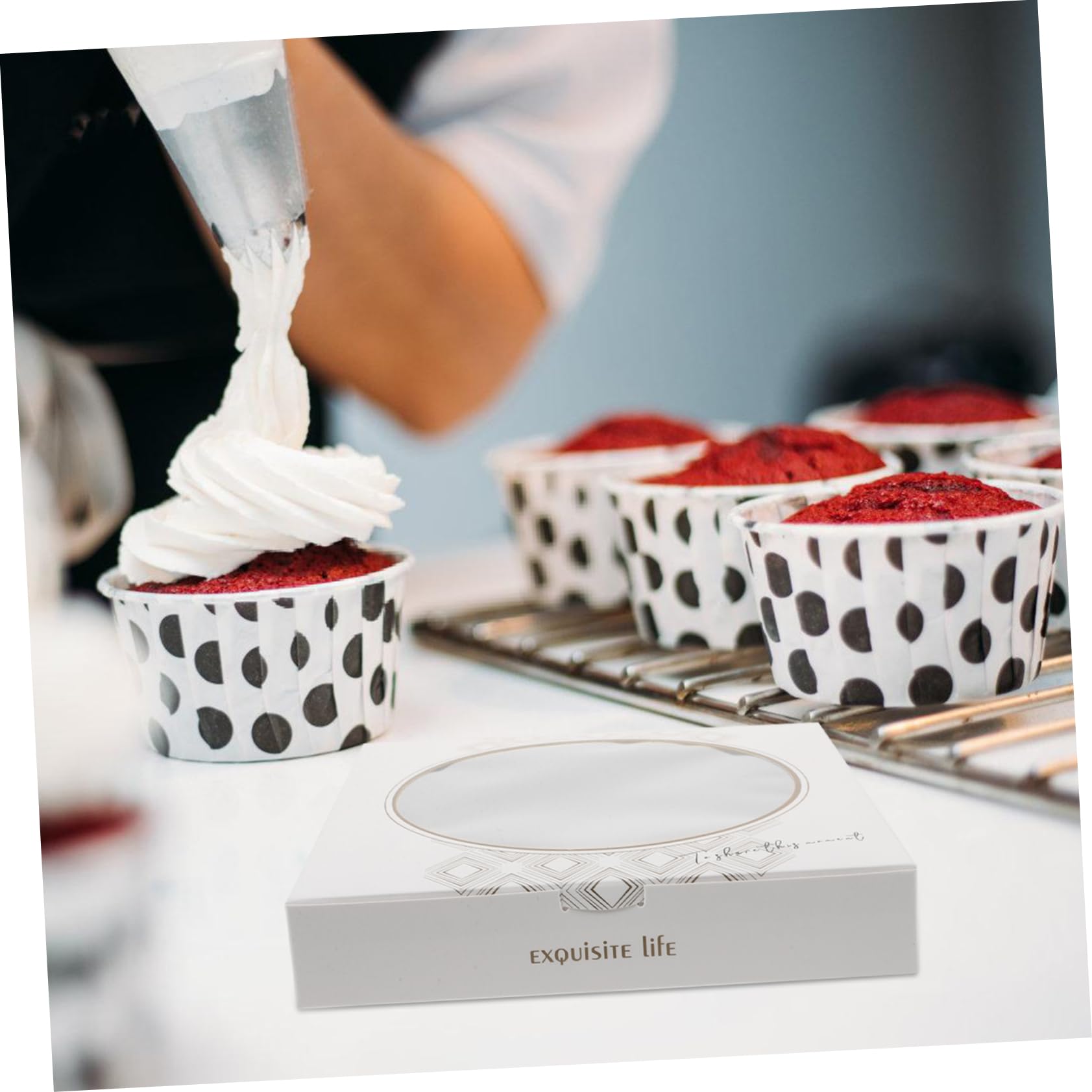 FUNOMOCYA 20pcs Pizza Boxes Western Pastry Case Window Paper Material for Pizza Portable Takeout Containers