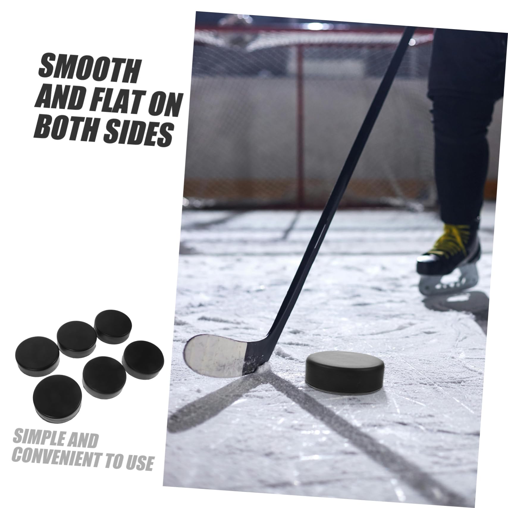 6pièces Rondelles De Hockey pour Entraînement Palets De Hockey De Pratique Équipement pour Débutants