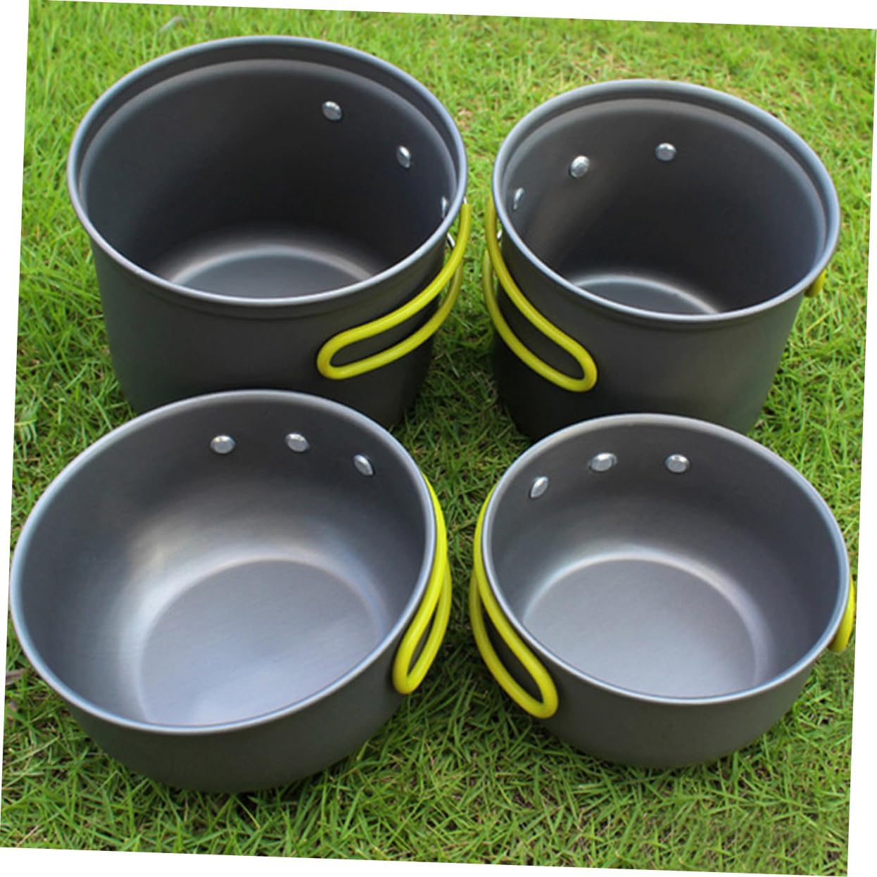 Outdoor Camping Cookware Set Portable Alloy Cooking Utensils for Hiking Picnics and Barbecues Lightweight Durable and Easy to Clean
