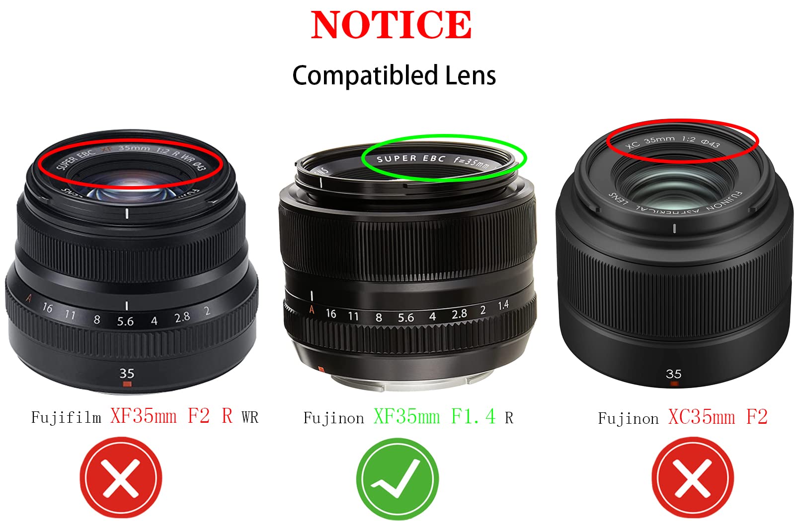 52mm Lens Cap Cover for Fuji Fujifilm Fujinon XC 15-45 mm f/3.5-5.6 OIS PZ, XF35 mm XF 35 mm F1.4 R (Not for F2) - Image 2
