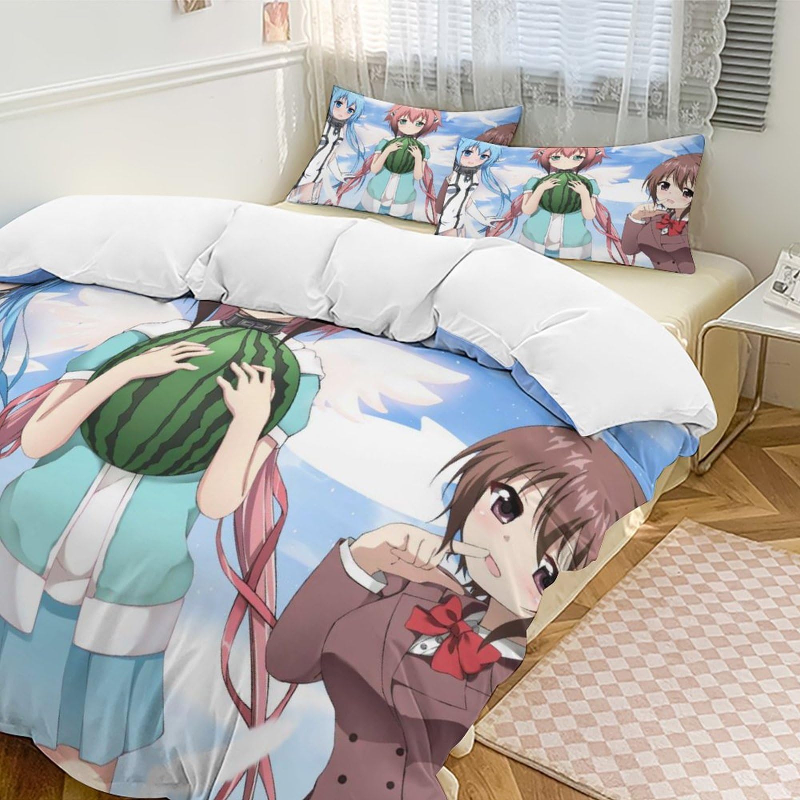Amazon｜布団カバー シングル・3点セット そらのおとしもの イカロス