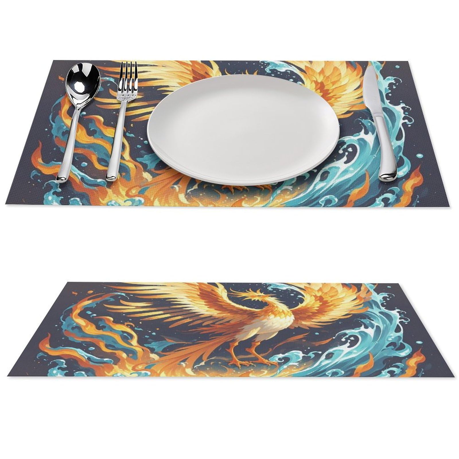 Sets de table phénix anti-rayures et chaleur pour protéger votre table en PVC