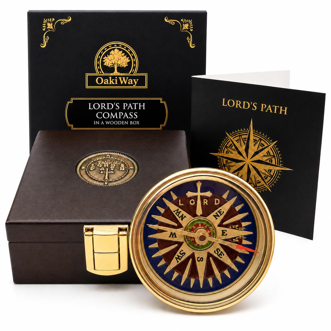 Brújula del camino de Dios – Regalo de comunión y confirmación para adolescentes | Regalos religiosos de bautismo para hombres, cristianos, católicos, graduación, regalo sentimental e inspirador