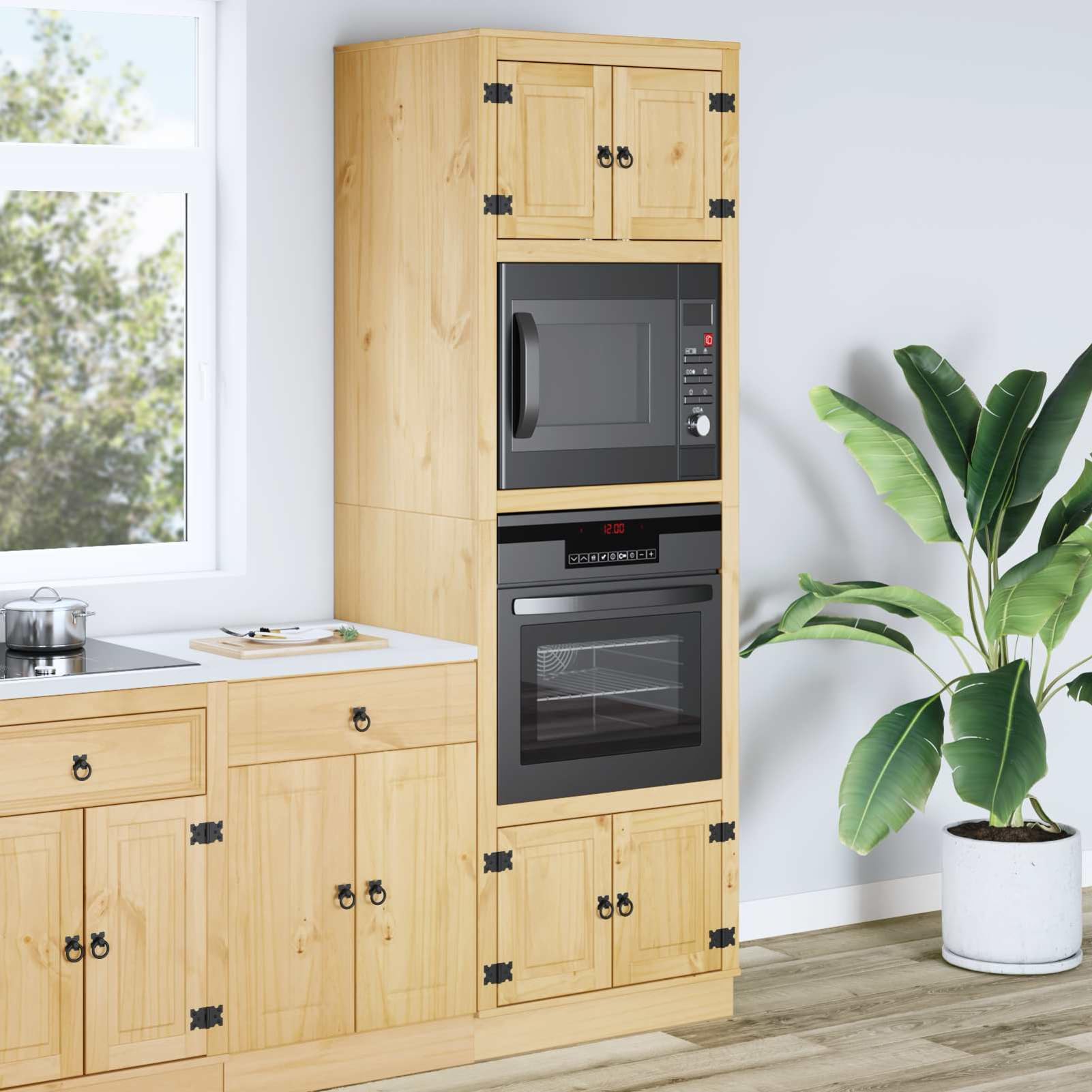 Eleganter Kiefernschrank mit rechteckiger Form und viel Stauraum - Moderner Wohnraumorganisator Model42007567