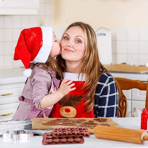 Miniatura 7 de Molde de silicona para chocolate con forma de bastón de jengibre para hombre, 2 unidades-12 cavidades, molde de silicona de Navidad para hornear,