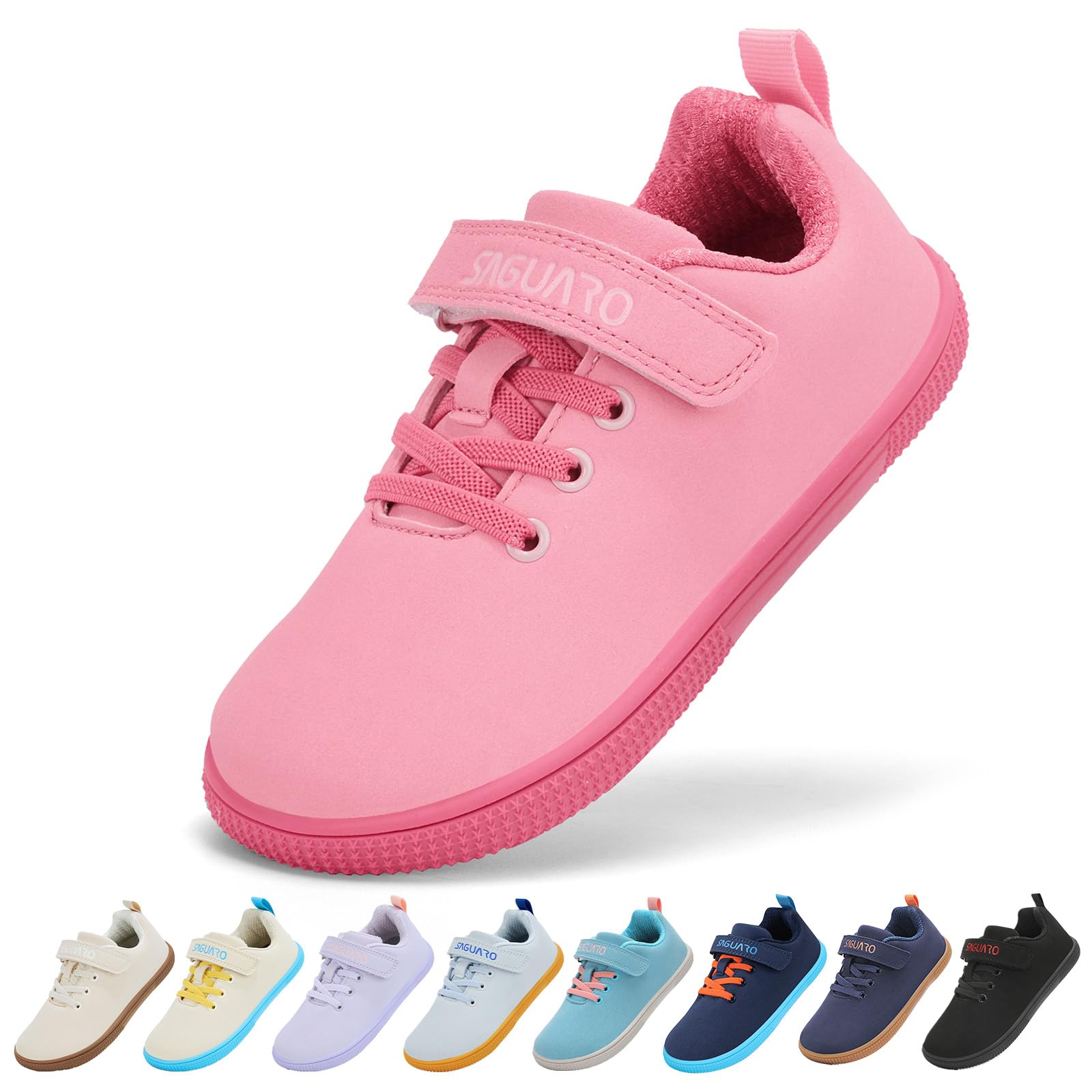 SAGUARO Zapatillas Deporte para Niños Niñas Barefoot Sneakers Ligeras Flexibles con Wide Toe Box, 25-36 EU