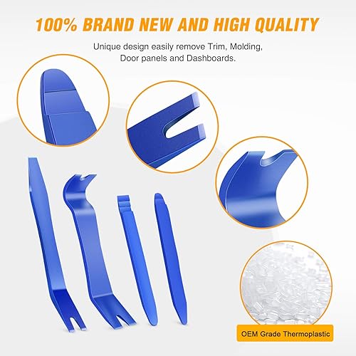 Miniatura 113 de GOOACC Kit de 5 piezas de herramientas para remover los clips de molduras de puertas y tablero de audio del automóvil sin rayar Azul