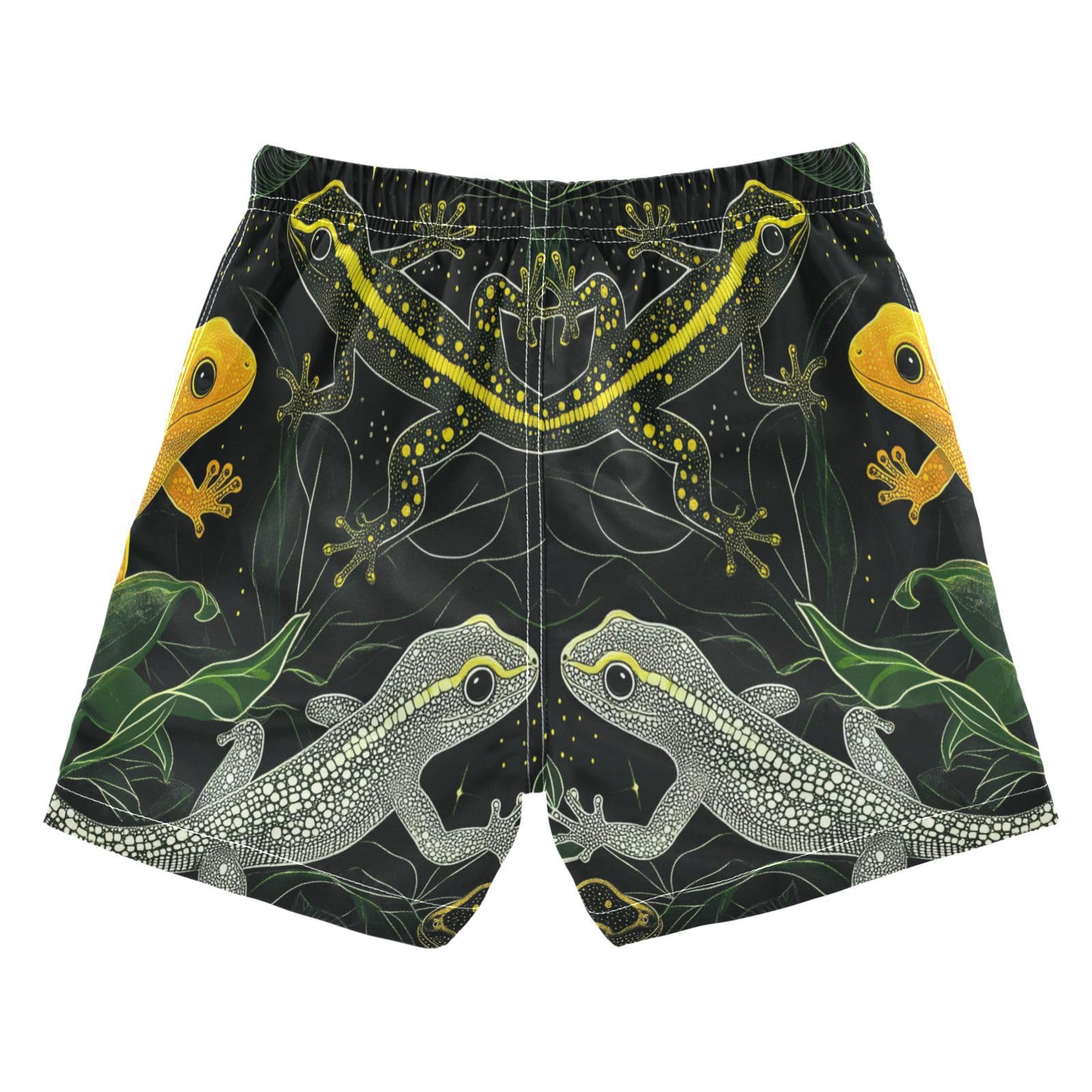 Jucciaco Boys Beach Board Shorts Lizard Cool Star Animal Swim Trunk Teen Swimwear
