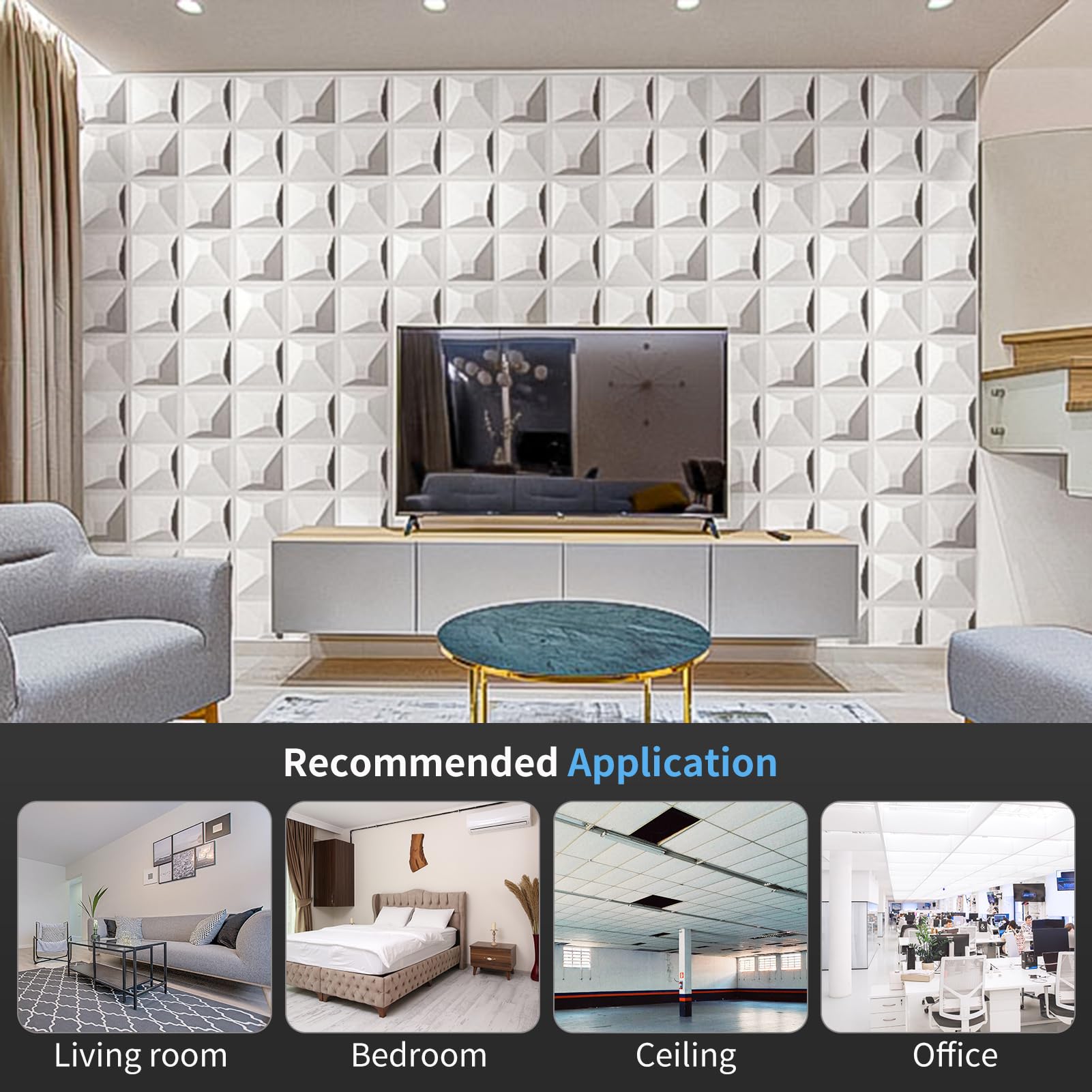 Art3d Decorative Textured PVC 3D Wall Panels For Interior