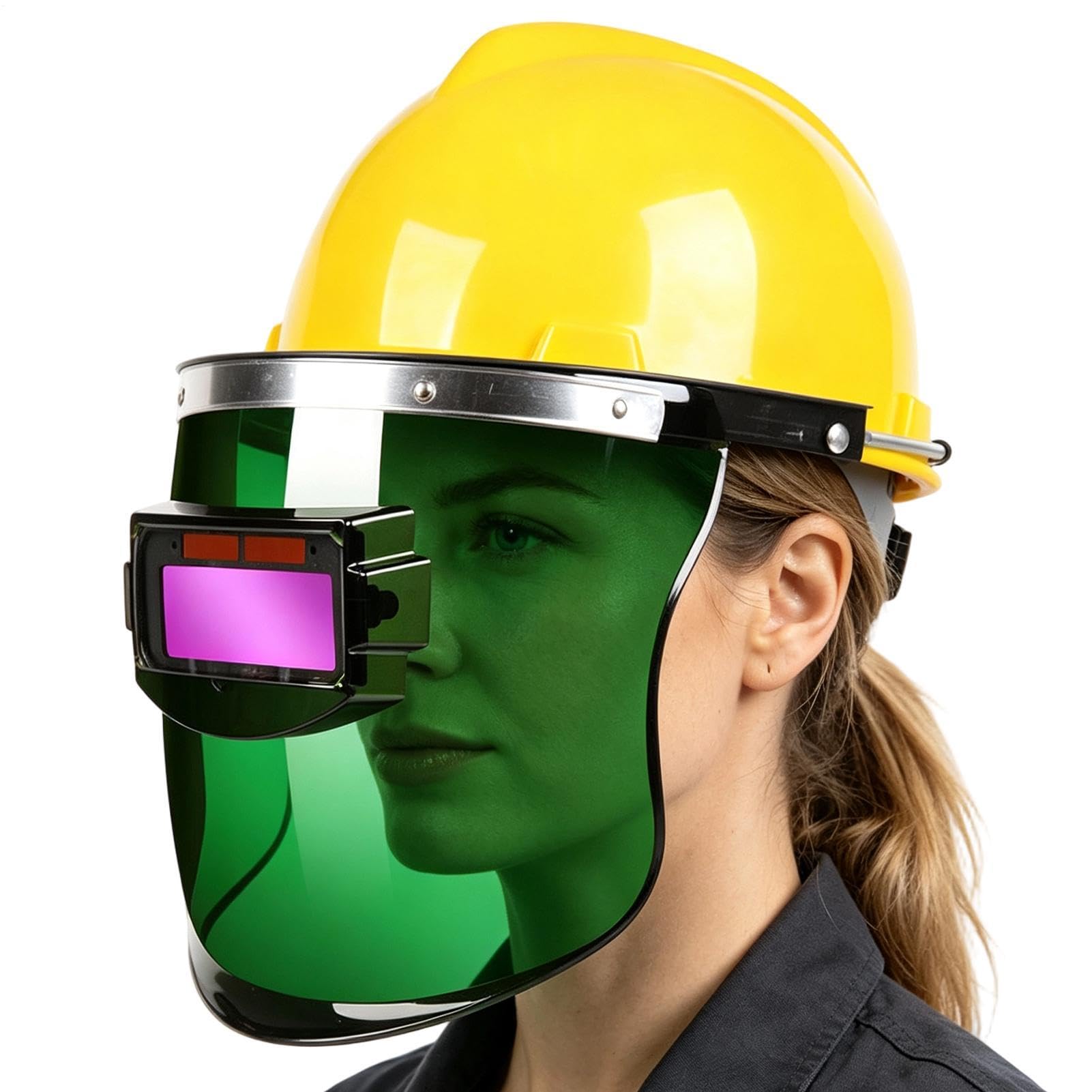 Maschera per Saldatura Protezione Oculare Regolabile con Cuscinetto in | Casco da saldatura con oscuramento automatico scenari di produzione manifatturiera, produzione metalli