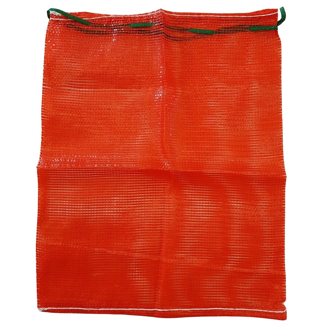 Forest Master Large (55cm x 80cm) Red Polypropylene Drawstring Mesh Storage Net Bags for Fruit + Vegetables, Firewood or Logs - Onion Bags for Storing - Leno Net Sacks for Potatoes - 1000