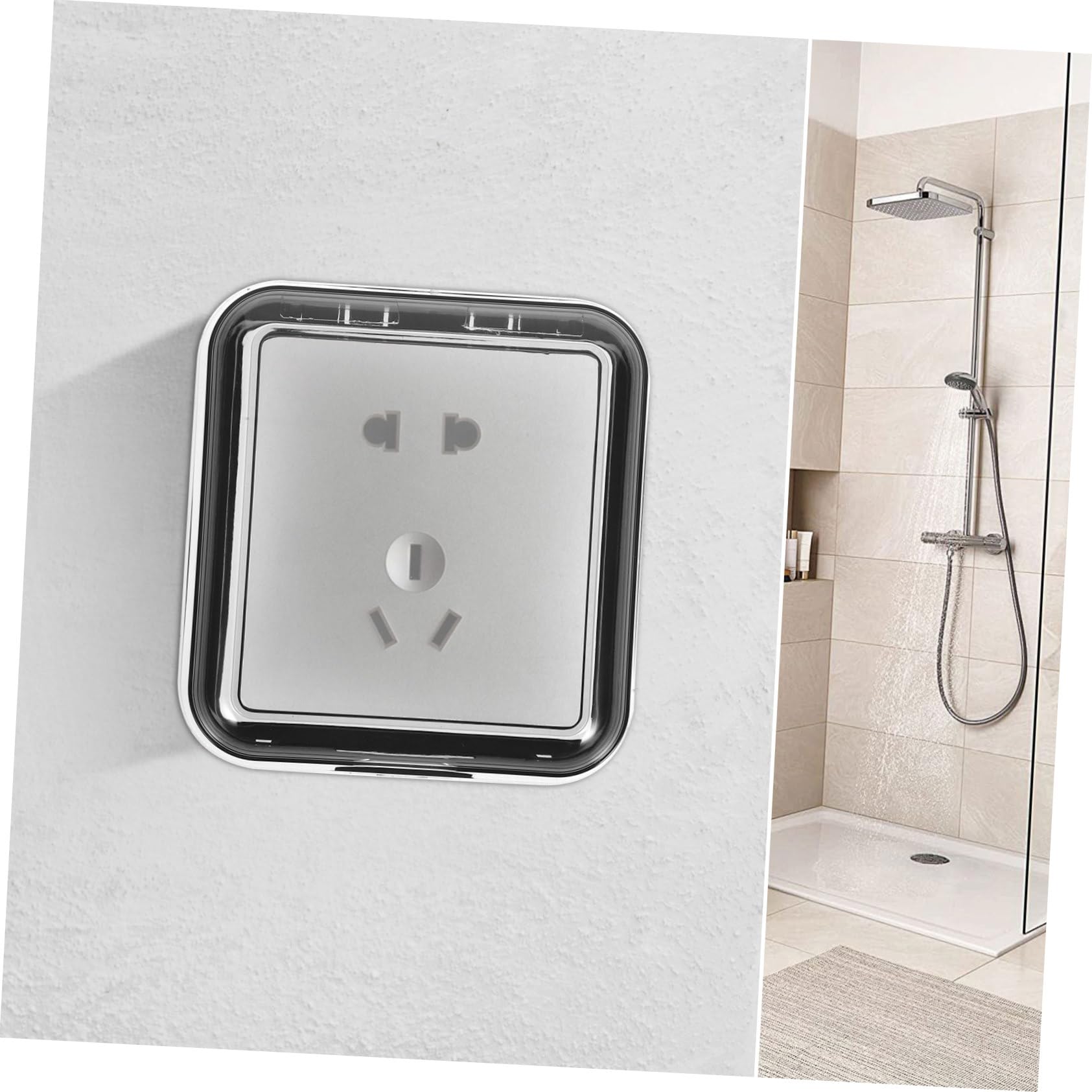 Homoyoyo 10pièces Couvercle De Prise Électrique Étanche Murale Pour Salle De Bain Et Cuisine Adhésif Réutilisable Design Compact Et Pratique