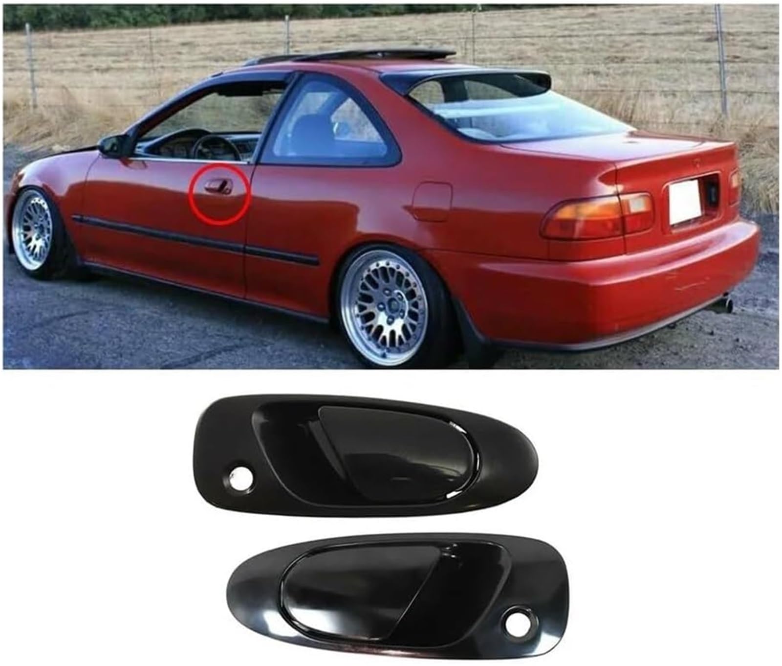 Außentürgriff für Autos Auto-Außentürgriff 2 Stück Frontgriffe 72140-SR3-013 72180-SR3-013 für Civic EG6 EG4 EJ1 EG9 EG8 1992-1995