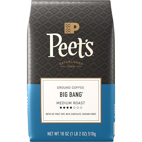 Peet's Coffee, Medium Roast Ground Coffee, 100% Arabica Coffee - Big Bang 18 Ounce Bag