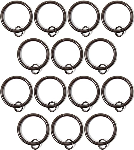 Miniatura 10 de Urbanest Anillo de panel de cortina de metal sólido con ojales, diámetro interior de 1.5 pulgadas, se adapta a barras de hasta 1.25 pulgadas, juego