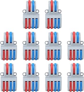 ワンタッチコネクター 10個セット 2入力4出力 コンパクトスプライスコネクタ 差し込みコネクタ 電気配線 接続 コネクター (SPL-42)