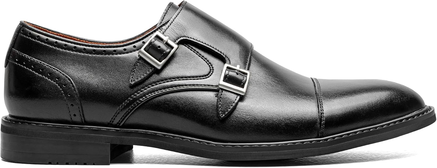 Stacy Adams Boswell Cap Toe Double Monk Strap