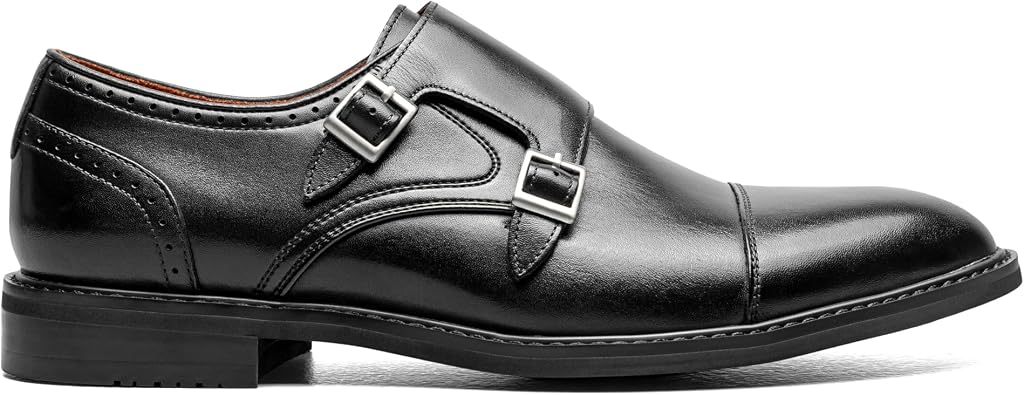 Stacy Adams Boswell Cap Toe Double Monk Strap
