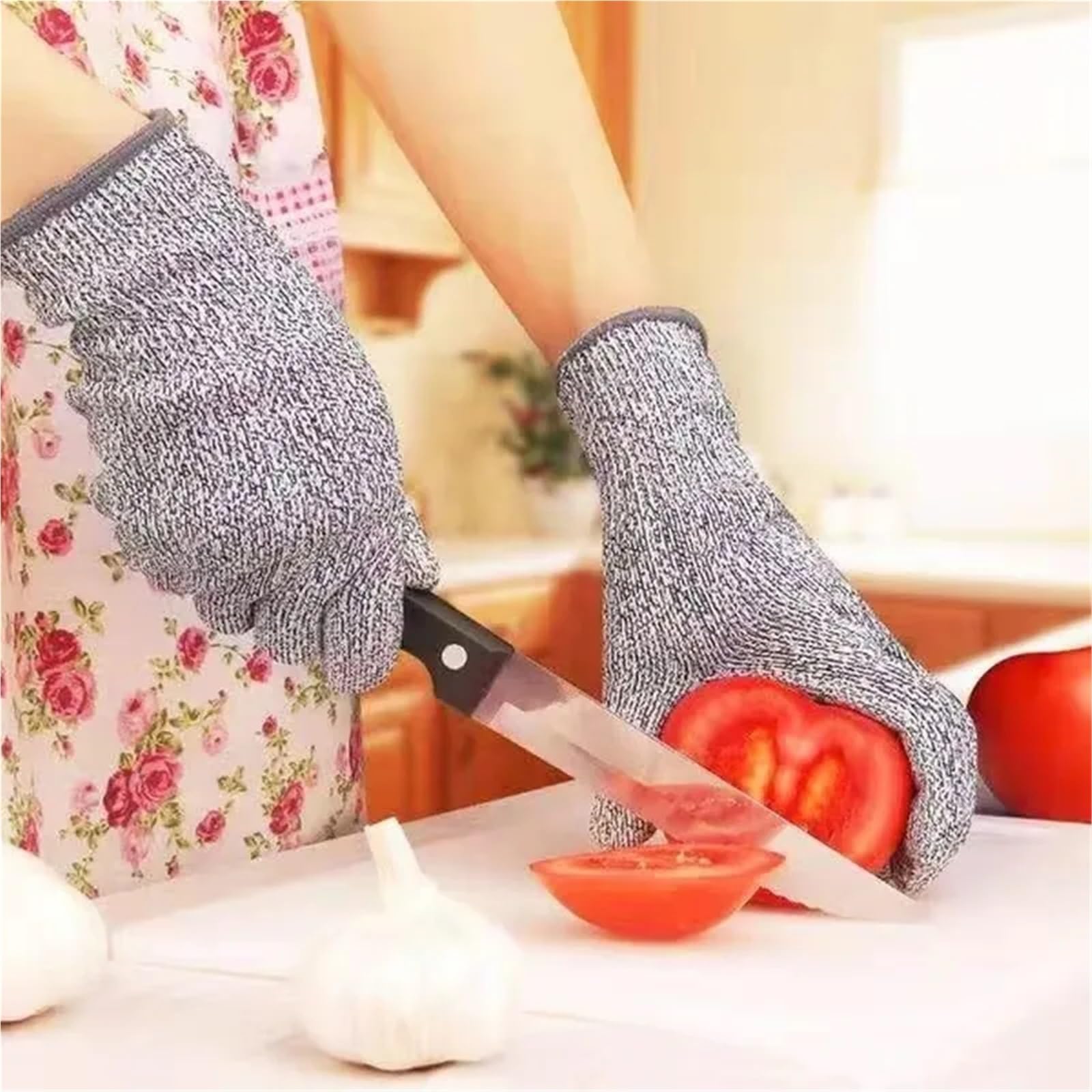 Guantes anticorte de grado 5 HPPE resistentes a arañazos, guantes seguridad for corte vidrio, alimenticio, económicos,Alta flexibilidad(Xl)