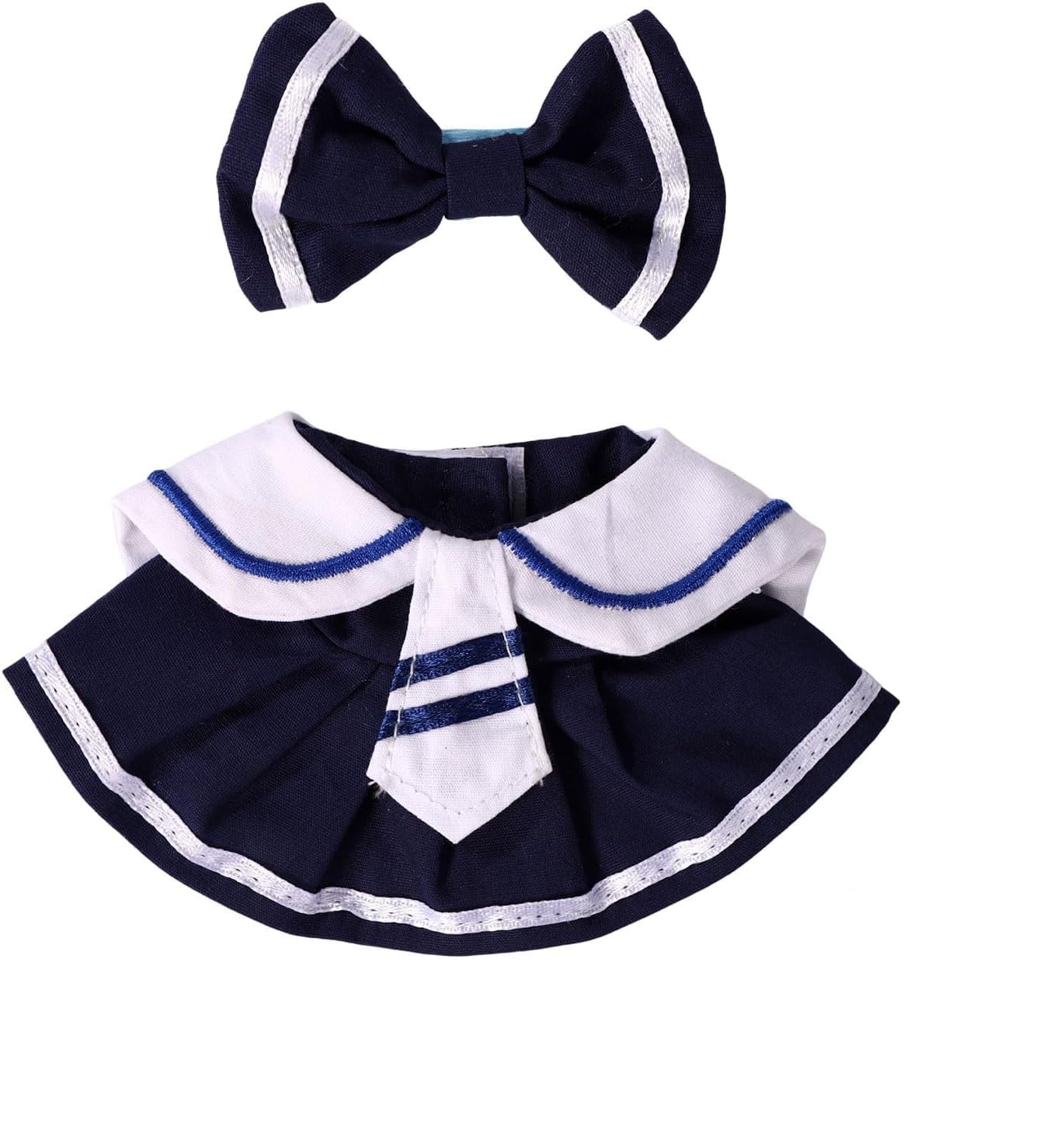 17cm Doll Clothes,Clothes for Dolls Outfit,Accessories for 17cm Dolls Clothes,Cute Clothes for Dress up Unique Style,1 Big Bow 1 Student Skirts Girl for Best Gifts No Doll Included (mult 3)