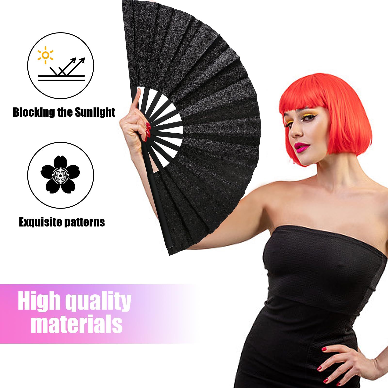 Fans For Dancing Large Hand Fans Line Dance Hand Fans - Large Clacking Popping Fans For ...